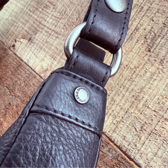 Spikes & Sparrow Leather Shoulder Bag - Harli - Black - Picture 7 of 14